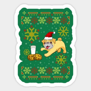 Pug Ugly Christmas Sweater Funny Humor Sticker